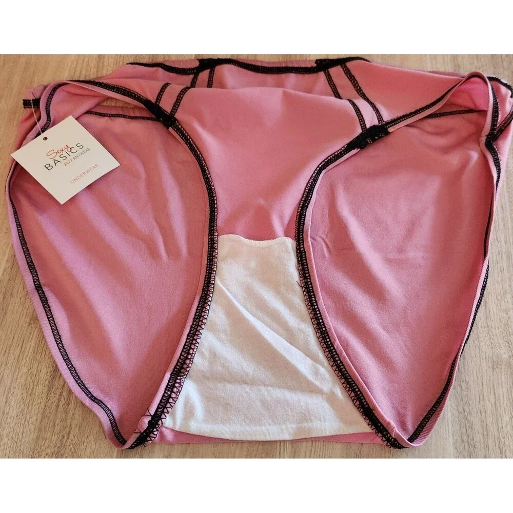 Sexy Basics Women's Panties XL Lot of 5 Pairs Bikini Briefs Silky Smooth NWT